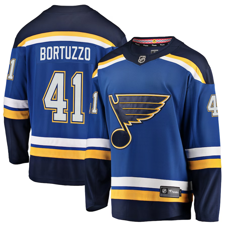 Men's St. Louis Blues Robert Bortuzzo #41 Blue Breakaway Jersey